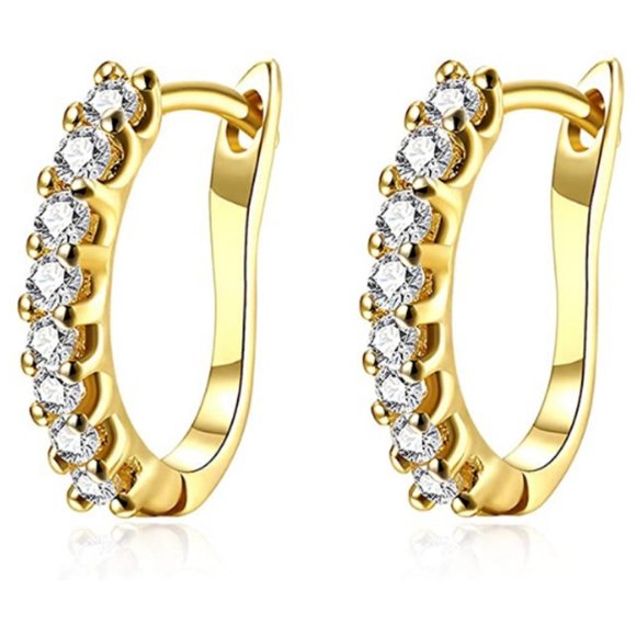 Jewelry - 14K Gold Plated Small Cuff Huggie Earrings